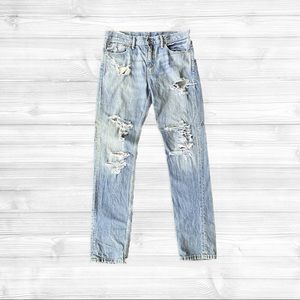 LEVIS 511 Light wash Denim Ripped jeans 32 x 34